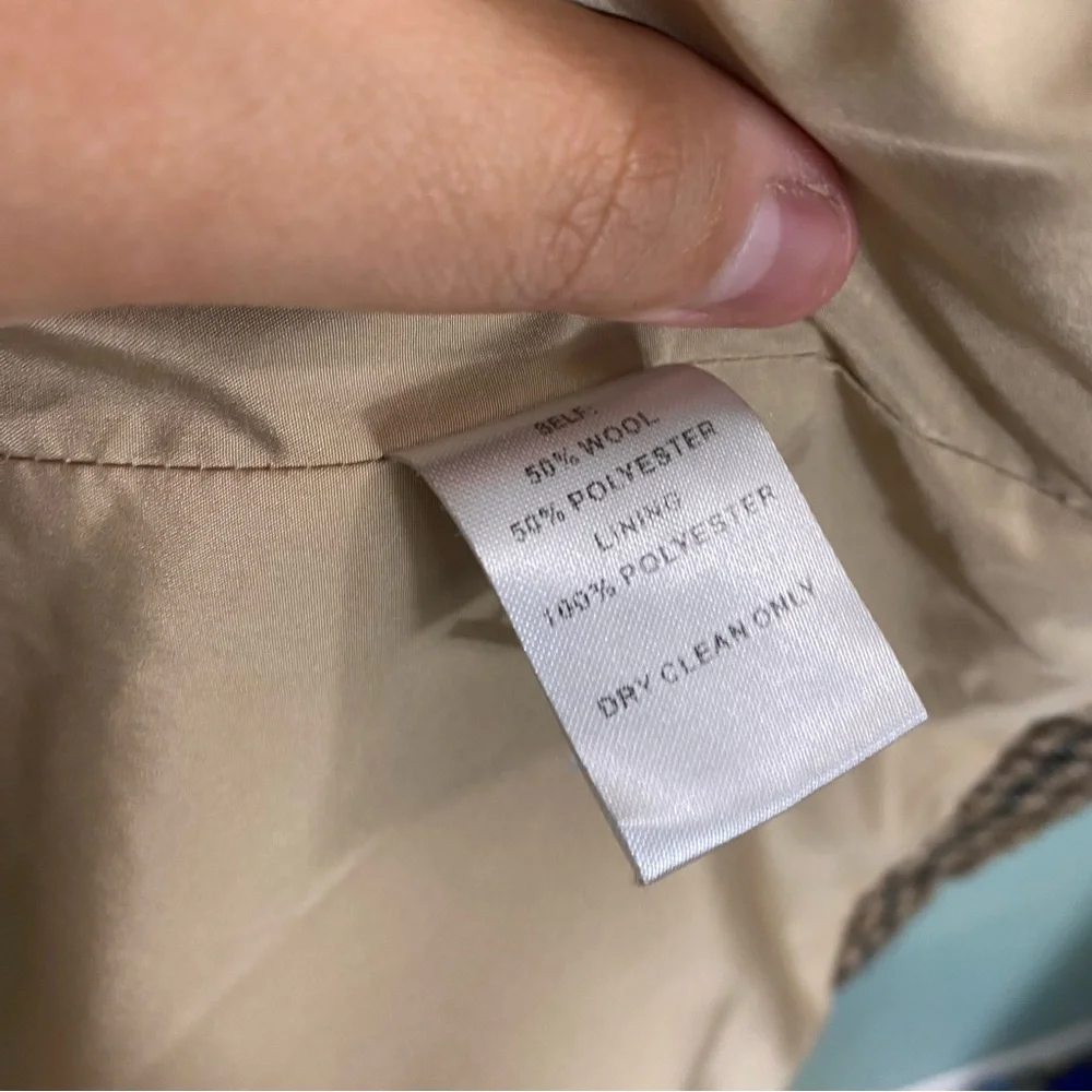 Anthropologie If By Sea Menswear‎ Plaid Overcoat City Coat Brown Academia Small - Picture 7 of 13